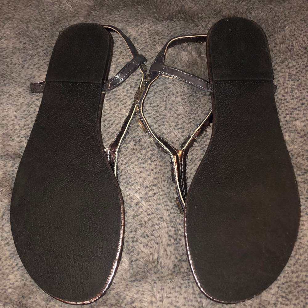 🌶️🌶️🌶️ Candies Silver Rhinestone Sandals - Picture 4 of 8